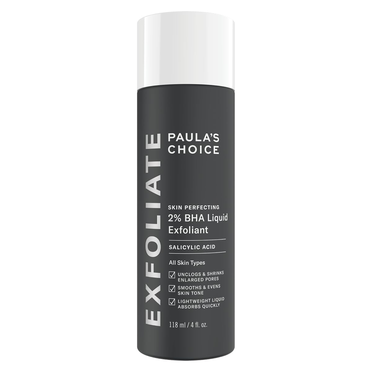 Paula's Choice SKIN PERFECTING 2% BHA Liquid Exfoliant - Face Exfoliating Peel Fights Blackheads & Enlarged Pores - with Salicylic Acid - Combination & Oily Skin - 118 ml