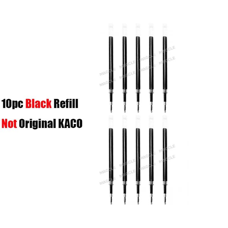 Kaco Metal Sign Pen with Refill for Xiaomi Gel Pens 0.5MM Black Blue Ink Business Office School Stationery Supplies