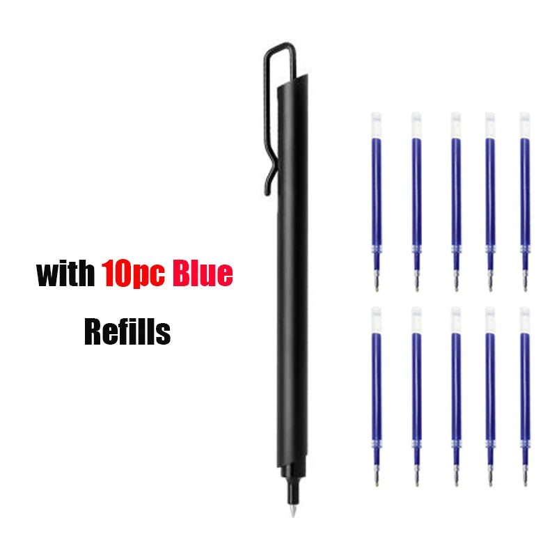 Kaco Metal Sign Pen with Refill for Xiaomi Gel Pens 0.5MM Black Blue Ink Business Office School Stationery Supplies
