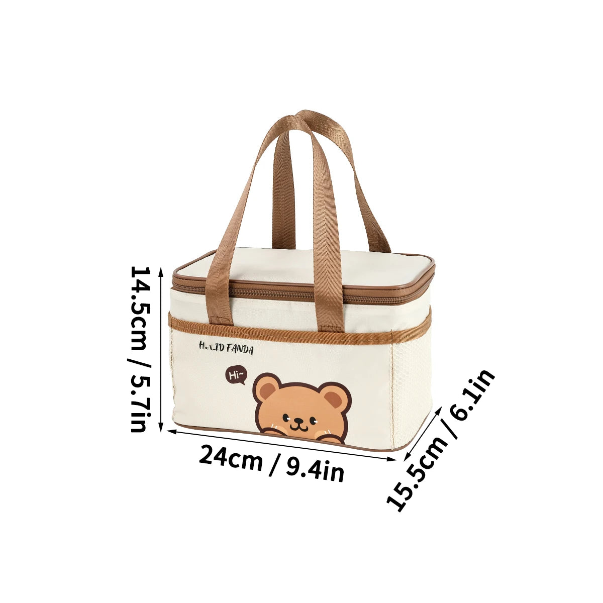 WORTHBUY Cute Thermal Lunch Box Bag Portable Large Capacity Insulated Lunch Bag Waterproof Reusable Cooler Bag Picnic Bag