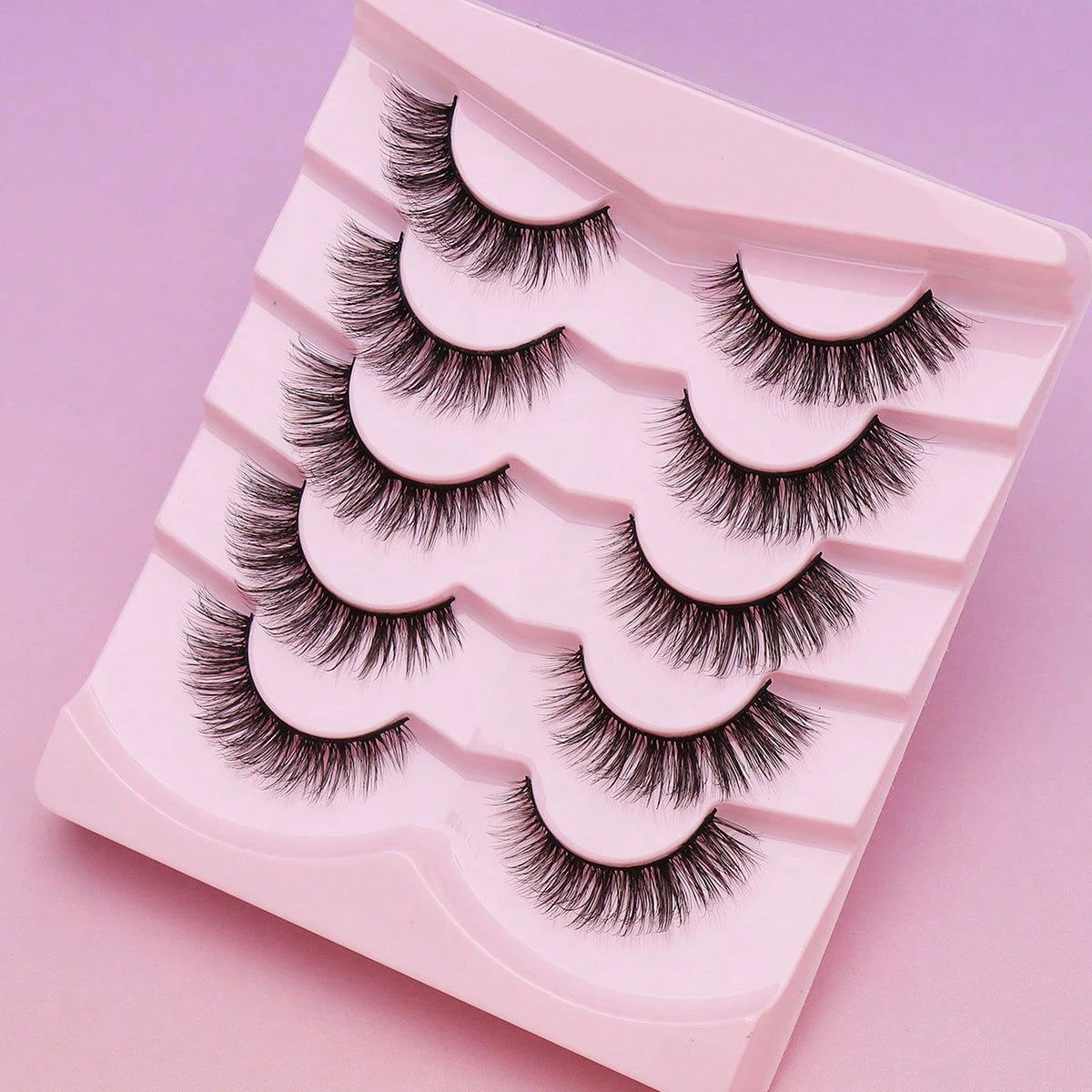 5 Pairs Cat Eye Lashes Faux Mink Eyelashes Winged End Eye Elongated Eyelashes Natural long Manga Lashes Fake Lashes Makeup