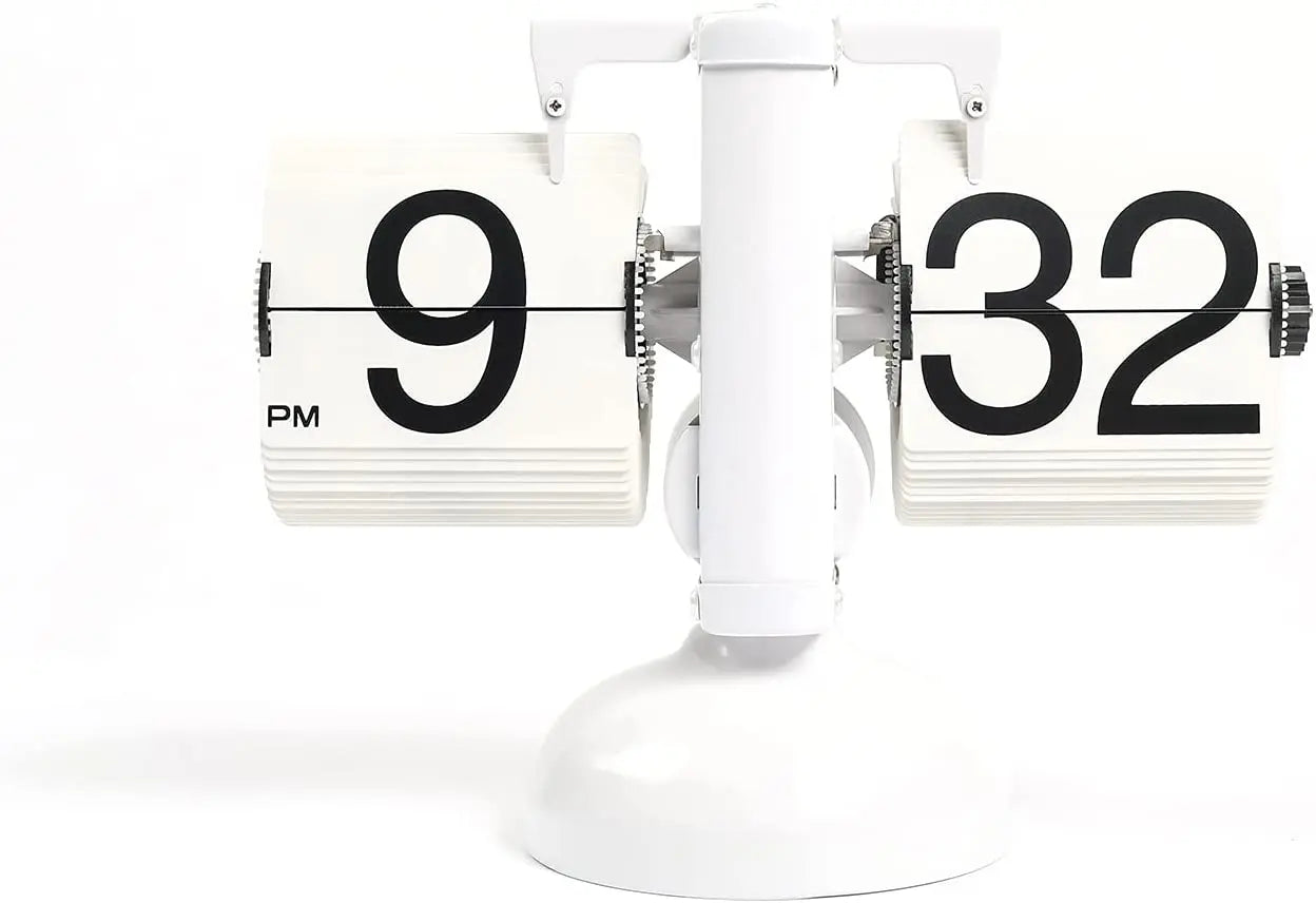 Table Clock Mechanical Automatic Page Turning Clock Retro Page Turning Table Clock Mechanical Automatic Page Turning Clock Home