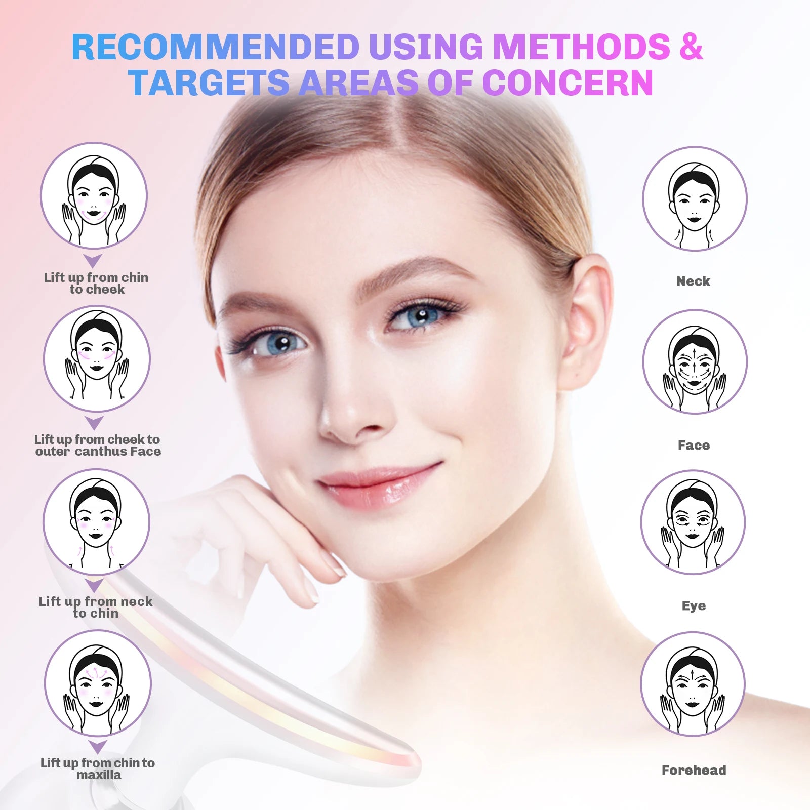 Micro Current Neck Face Beauty Device Led Photon Skincare Facial Lifting Massager Skin Tighten Device Body Slimming Machine
