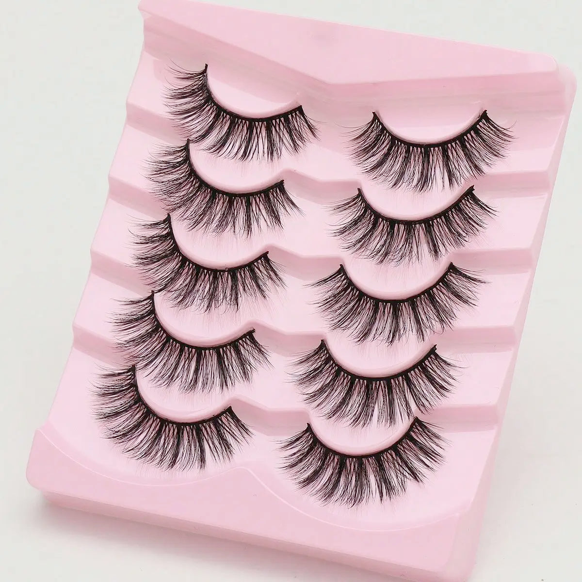 5 Pairs Cat Eye Lashes Faux Mink Eyelashes Winged End Eye Elongated Eyelashes Natural long Manga Lashes Fake Lashes Makeup