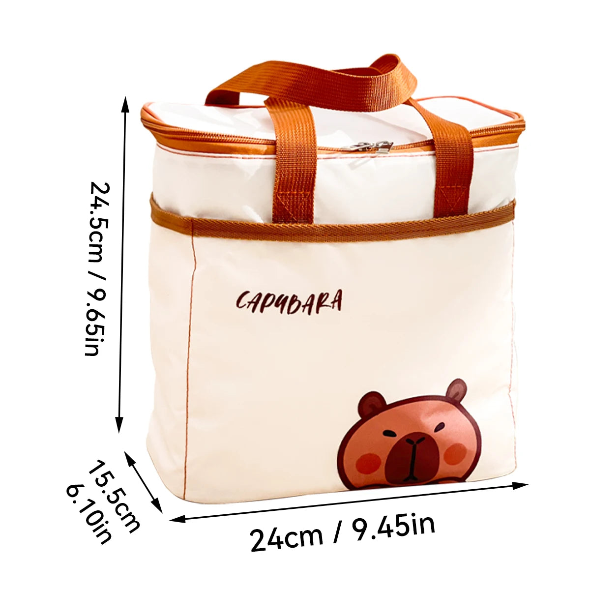 WORTHBUY Cute Thermal Lunch Box Bag Portable Large Capacity Insulated Lunch Bag Waterproof Reusable Cooler Bag Picnic Bag