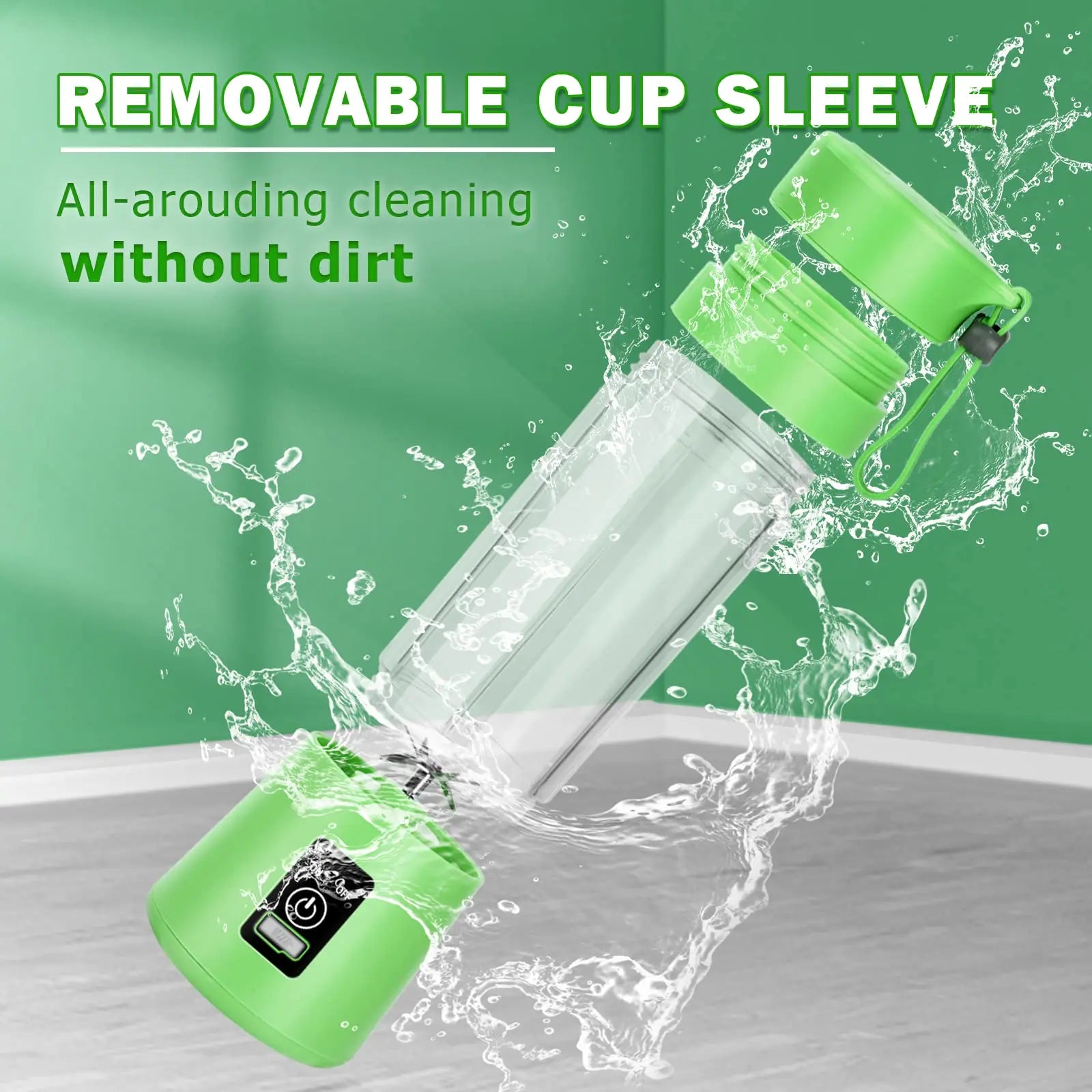Portable Mini Electric Juicer 380ml Handheld Smoothie Maker Usb Rechargeable Blender Freshly Squeezed Fruit Orange Lemon Blender