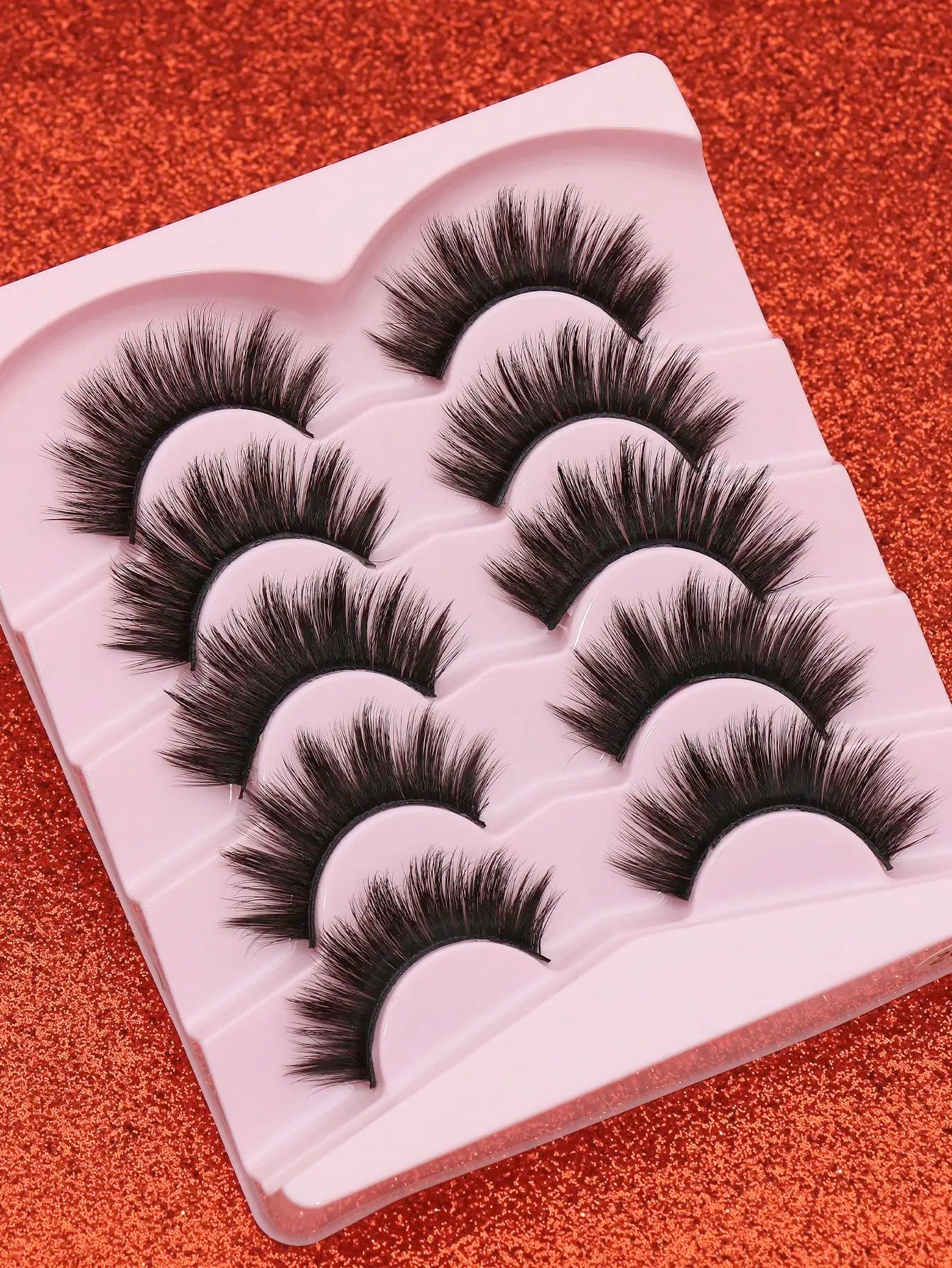 5 Pairs Cat Eye Lashes Faux Mink Eyelashes Winged End Eye Elongated Eyelashes Natural long Manga Lashes Fake Lashes Makeup