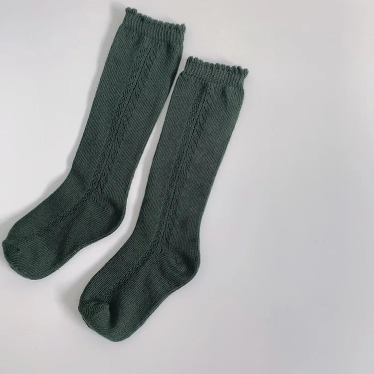 New Cute Kids Knee High Socks Baby Boys Girls Cotton Mesh Breathable Soft Socks Newborn Infant Long Socks Suit For 1-8 Years