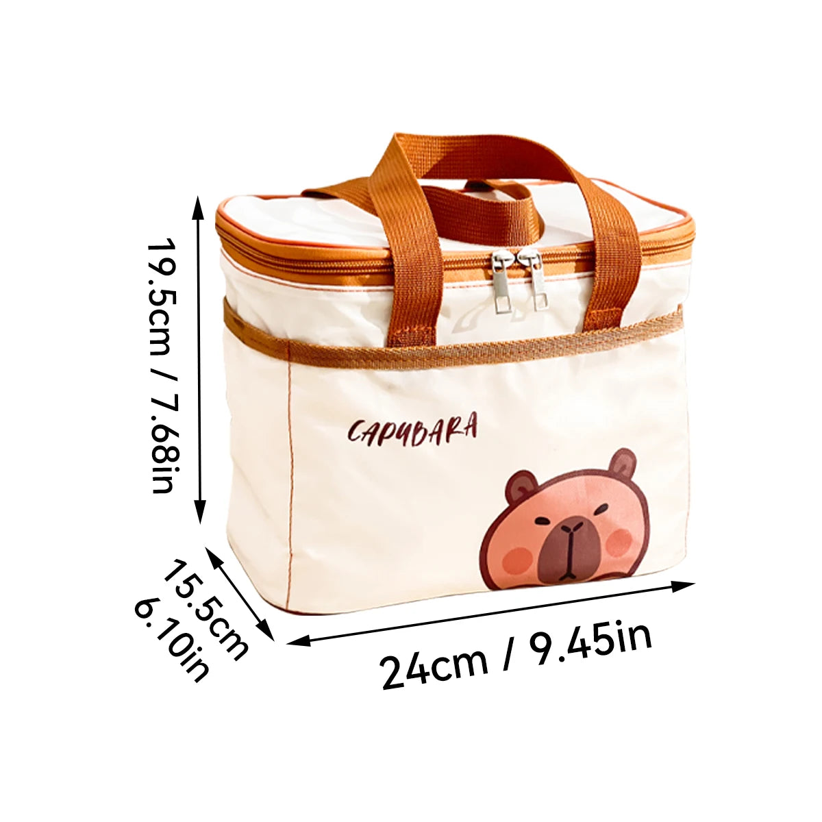 WORTHBUY Cute Thermal Lunch Box Bag Portable Large Capacity Insulated Lunch Bag Waterproof Reusable Cooler Bag Picnic Bag