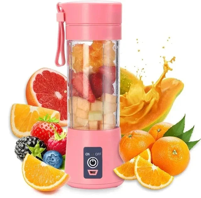 Portable Mini Electric Juicer 380ml Handheld Smoothie Maker Usb Rechargeable Blender Freshly Squeezed Fruit Orange Lemon Blender