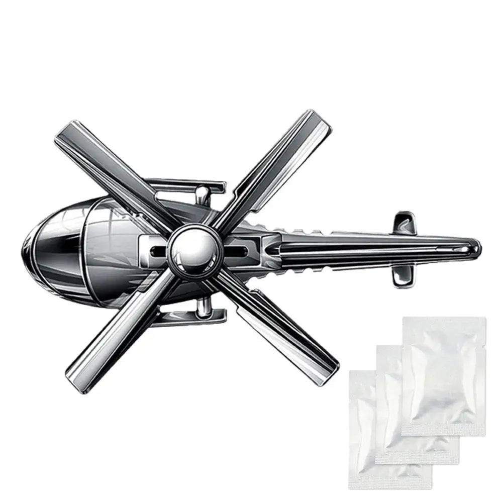 Car Air Freshener Mini Helicopter Rotating Aromatherapy Purifie Odors Car Perfume Essential Oil Diffuser Car Vent Aromatherapy