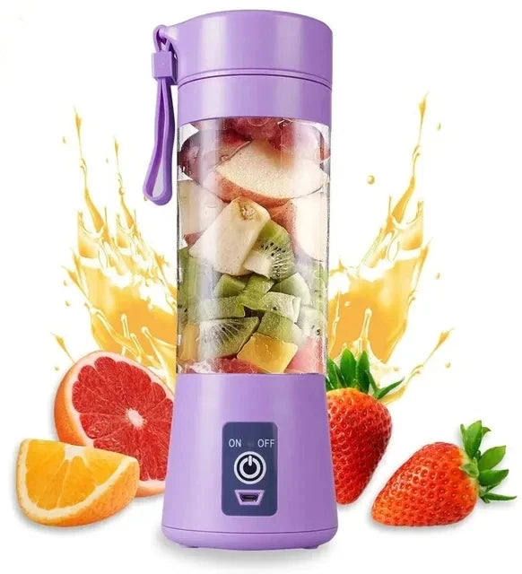 Portable Mini Electric Juicer 380ml Handheld Smoothie Maker Usb Rechargeable Blender Freshly Squeezed Fruit Orange Lemon Blender