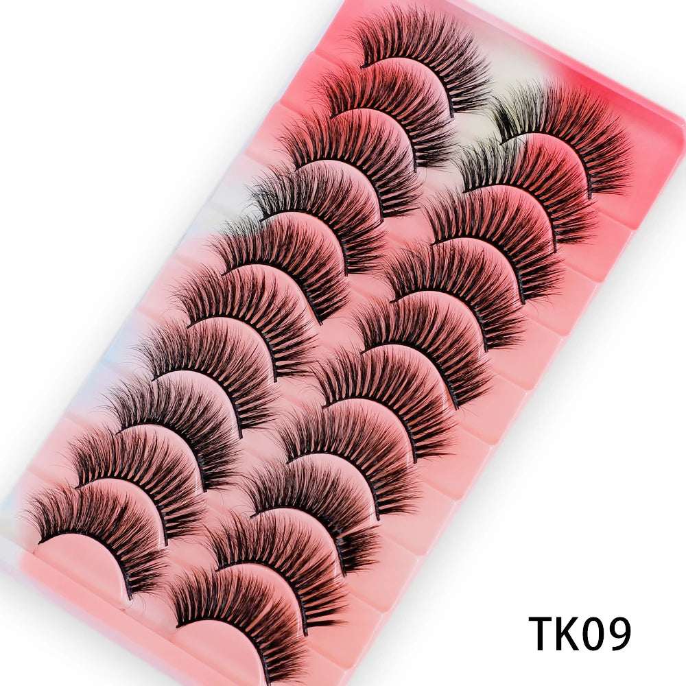 5 Pairs Cat Eye Lashes Faux Mink Eyelashes Winged End Eye Elongated Eyelashes Natural long Manga Lashes Fake Lashes Makeup