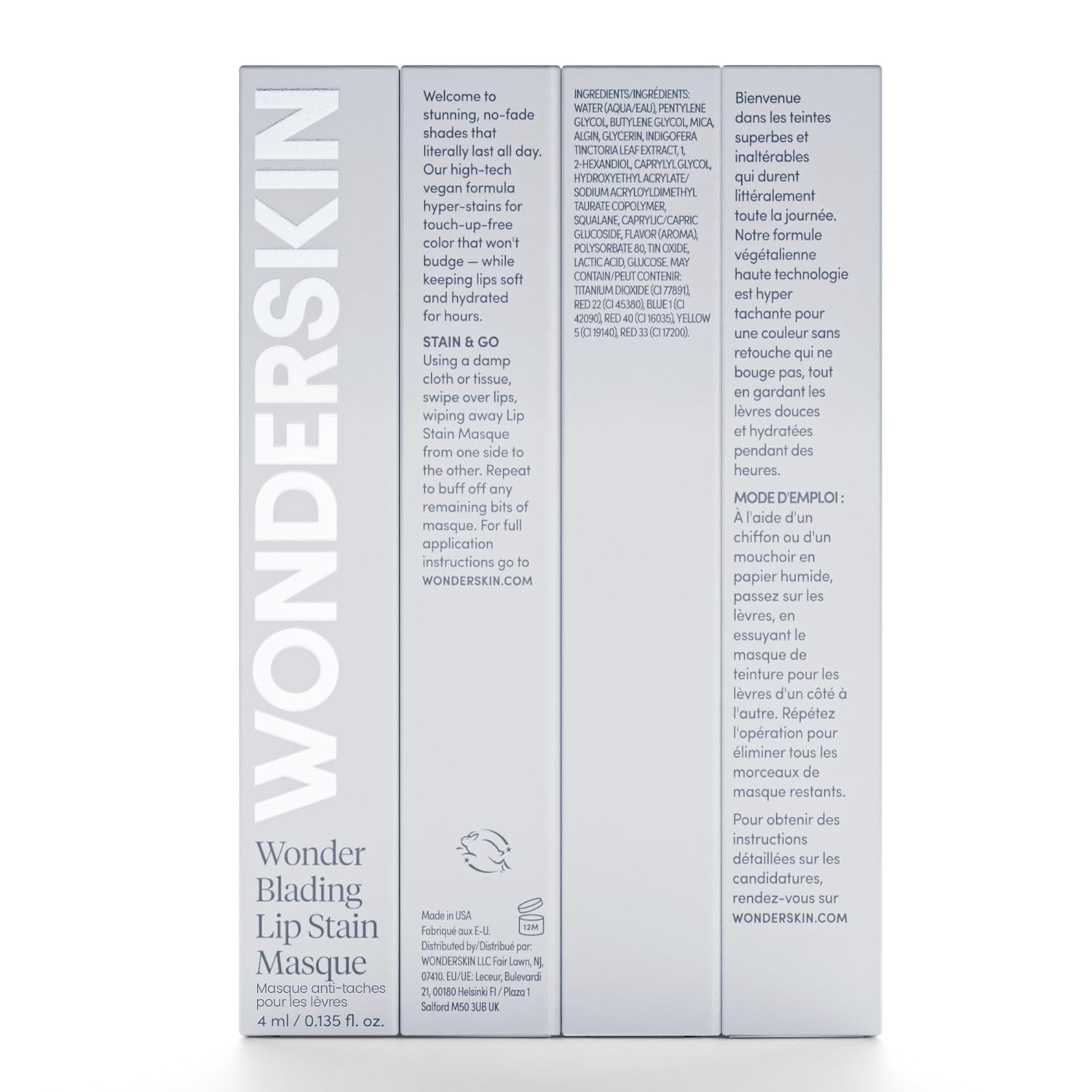 Wonderskin Wonder Blading All Day Lip Stain Peel Off Masque - Long Lasting, Waterproof and Transfer Proof Pink Lip Tint, Matte Finish Peel Off Makeup (First Kiss Masque)