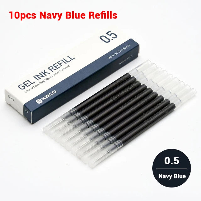 Kaco Metal Sign Pen with Refill for Xiaomi Gel Pens 0.5MM Black Blue Ink Business Office School Stationery Supplies