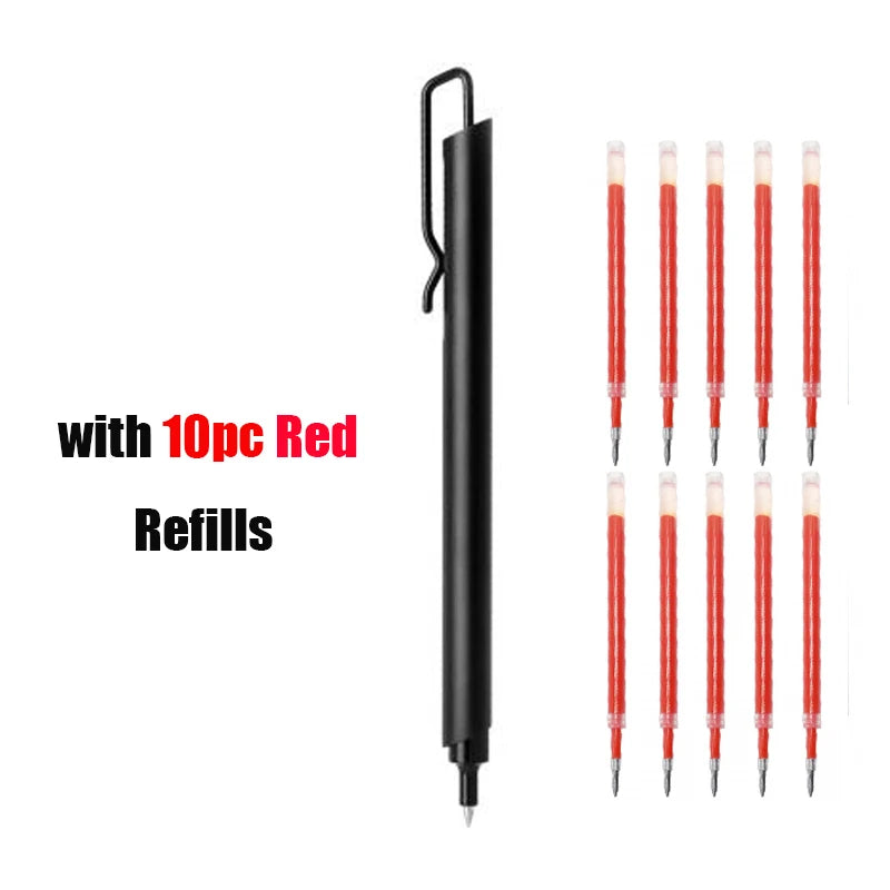 Kaco Metal Sign Pen with Refill for Xiaomi Gel Pens 0.5MM Black Blue Ink Business Office School Stationery Supplies
