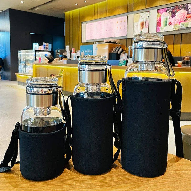 1L 1.5L 2L Portable Leakproof Large Capacity Glass Water Bottle Outdoor Sports Camping Picnic Bicycle Travel Drink Bottles Cup