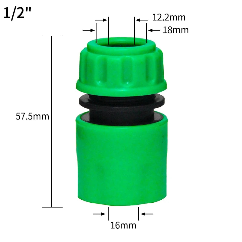 Garden Hose Y Connector 1/2" 3/4" Female Thread 2-way Tap Adapter Quick Joint Kit with On/Off Valve Water Splitter accessories