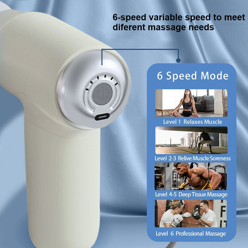 Electric Massage Gun Muscle Massgae Relaxation Body Mini Portable Massgae Fascia Gun Deep Tissue Relax Neck Back Waist Massgaer