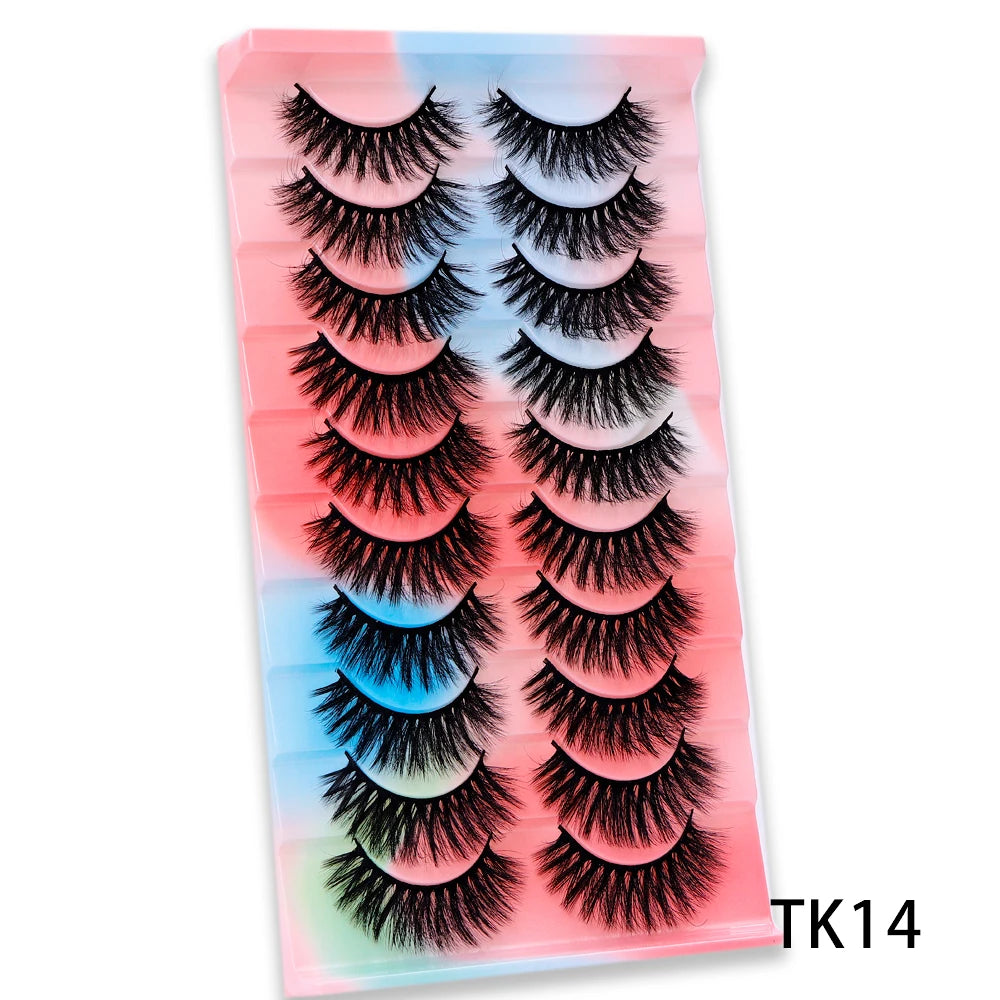 5 Pairs Cat Eye Lashes Faux Mink Eyelashes Winged End Eye Elongated Eyelashes Natural long Manga Lashes Fake Lashes Makeup
