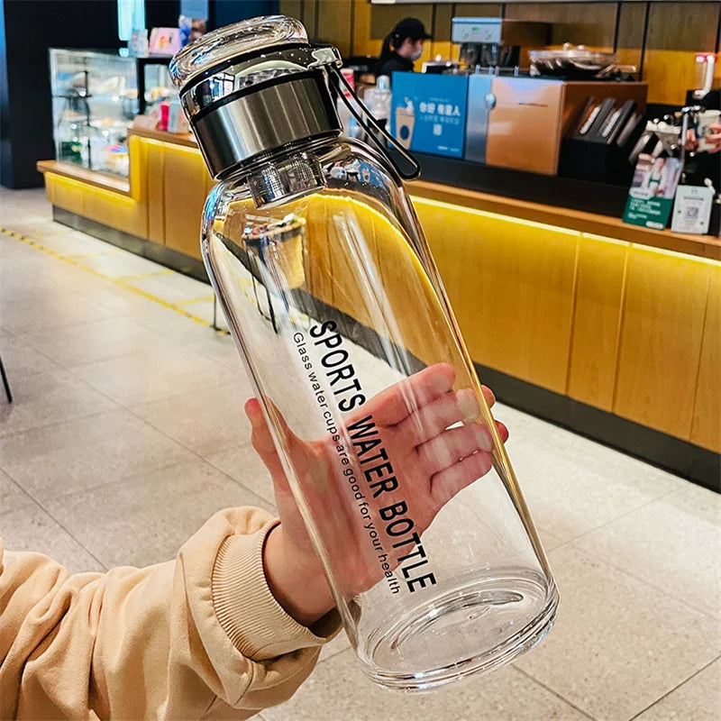 1L 1.5L 2L Portable Leakproof Large Capacity Glass Water Bottle Outdoor Sports Camping Picnic Bicycle Travel Drink Bottles Cup