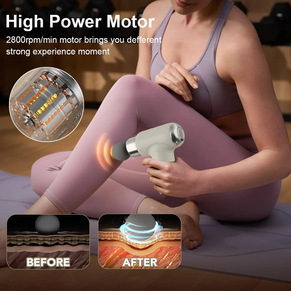 Electric Massage Gun Muscle Massgae Relaxation Body Mini Portable Massgae Fascia Gun Deep Tissue Relax Neck Back Waist Massgaer