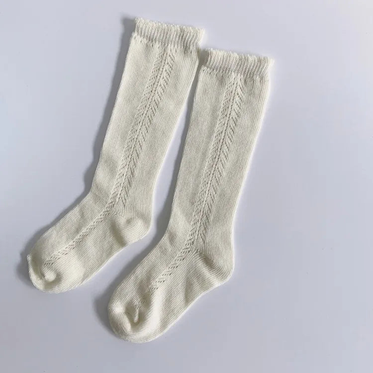 New Cute Kids Knee High Socks Baby Boys Girls Cotton Mesh Breathable Soft Socks Newborn Infant Long Socks Suit For 1-8 Years