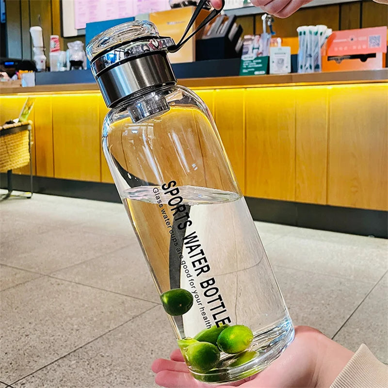 1L 1.5L 2L Portable Leakproof Large Capacity Glass Water Bottle Outdoor Sports Camping Picnic Bicycle Travel Drink Bottles Cup