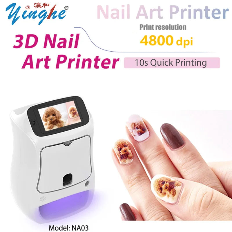 3D Nail Art Printer Machine Creative Drying Integrated Printing Printers Fully Automatic Intelligent Painted Manicure For Salons