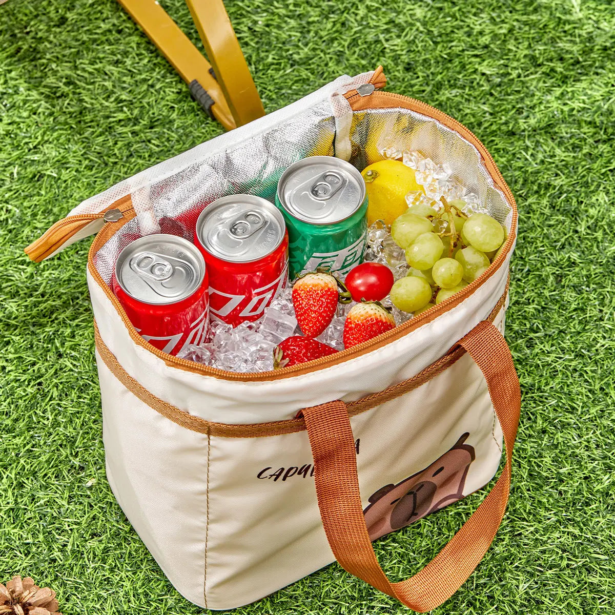 WORTHBUY Cute Thermal Lunch Box Bag Portable Large Capacity Insulated Lunch Bag Waterproof Reusable Cooler Bag Picnic Bag
