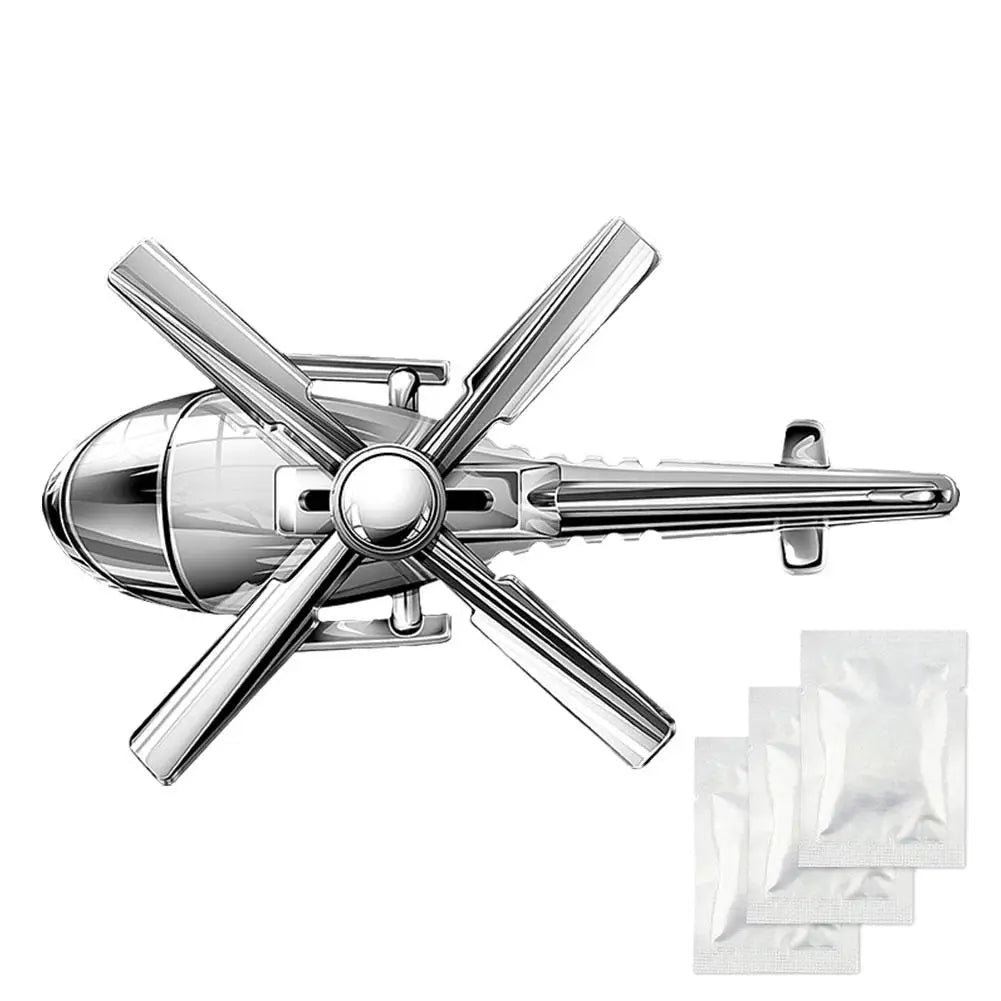 Car Air Freshener Mini Helicopter Rotating Aromatherapy Purifie Odors Car Perfume Essential Oil Diffuser Car Vent Aromatherapy
